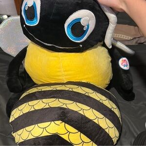 Yellow and Black Stuffed Bee Toy